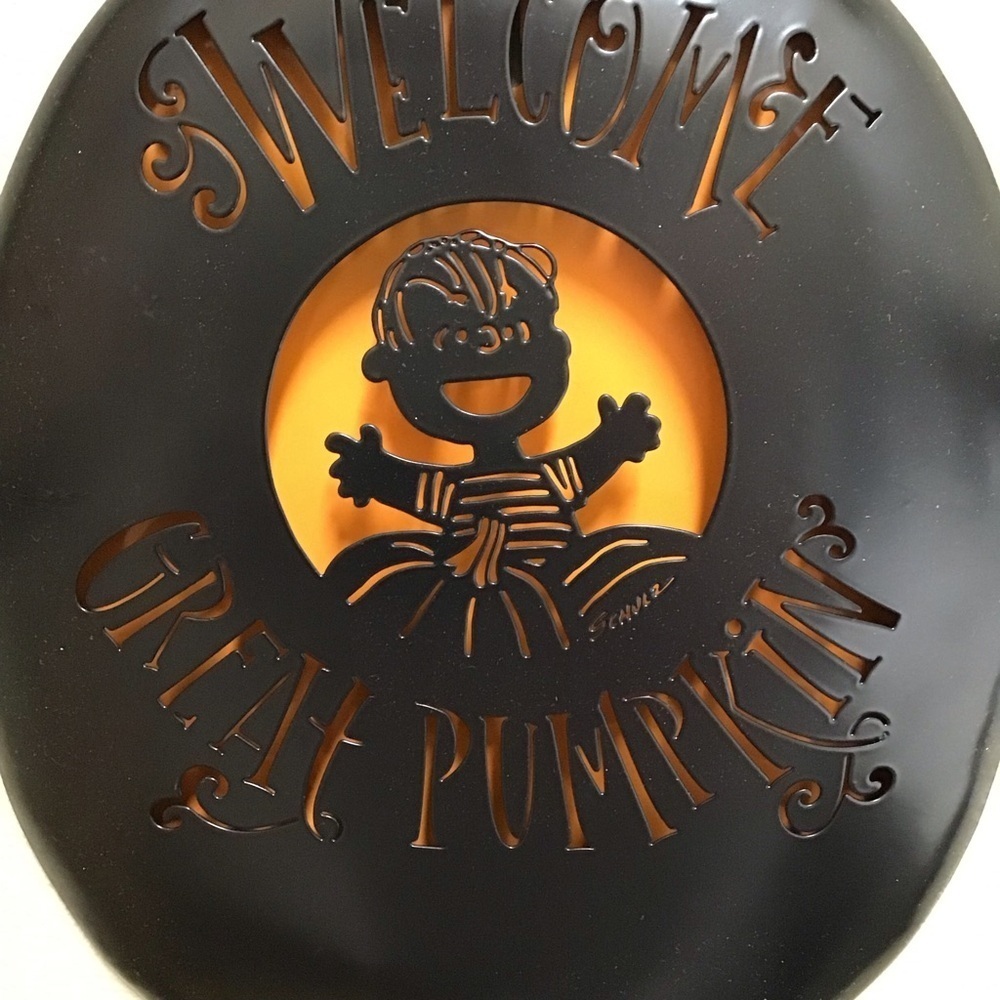 Great Pumpkin Metal 3D Wall Decor Door Hanger Peanuts Linus Halloween Hallmark